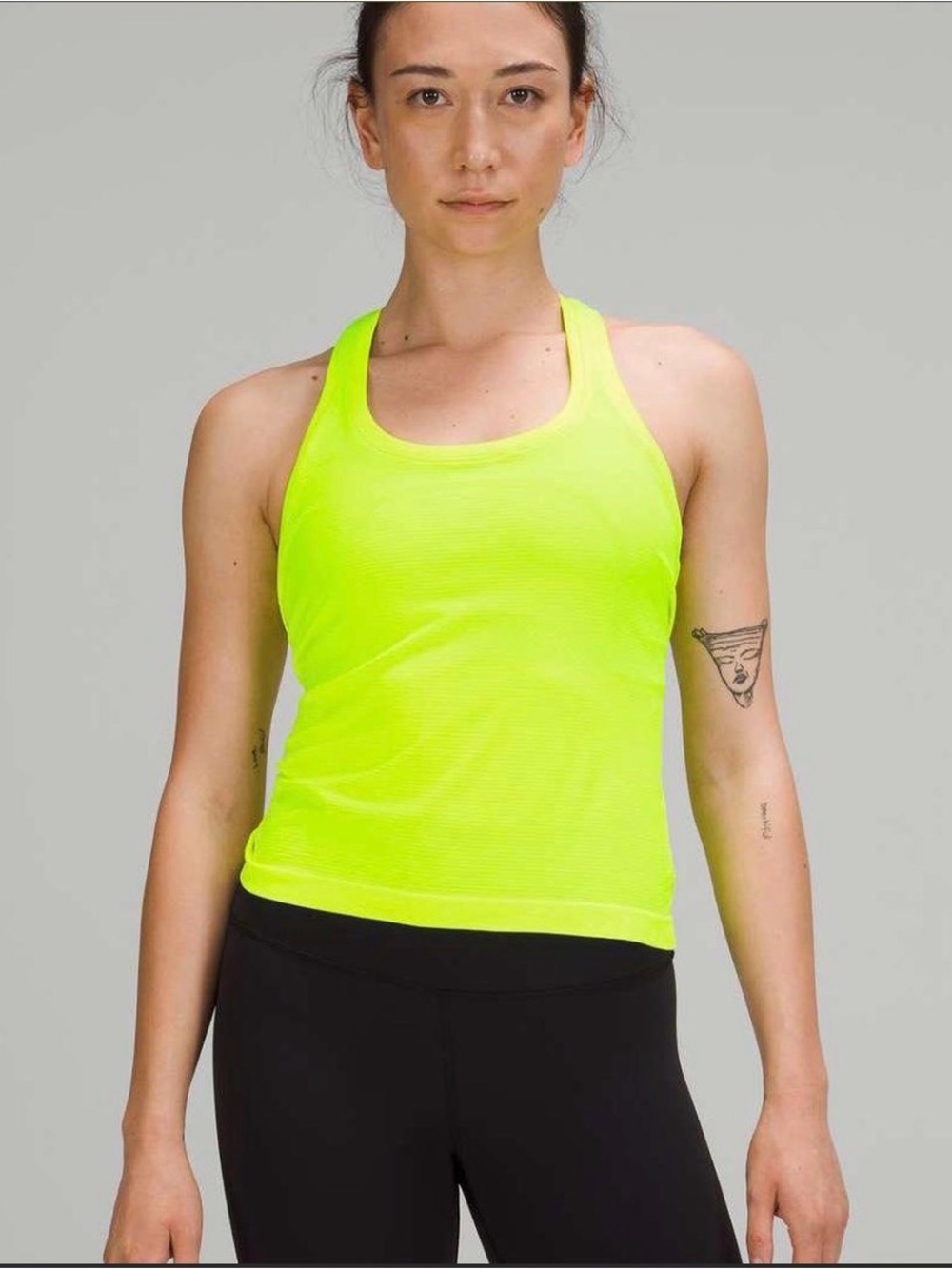 Lululemon Neon Yellow Swiftly Tech‎ Tank Top Race Length 6